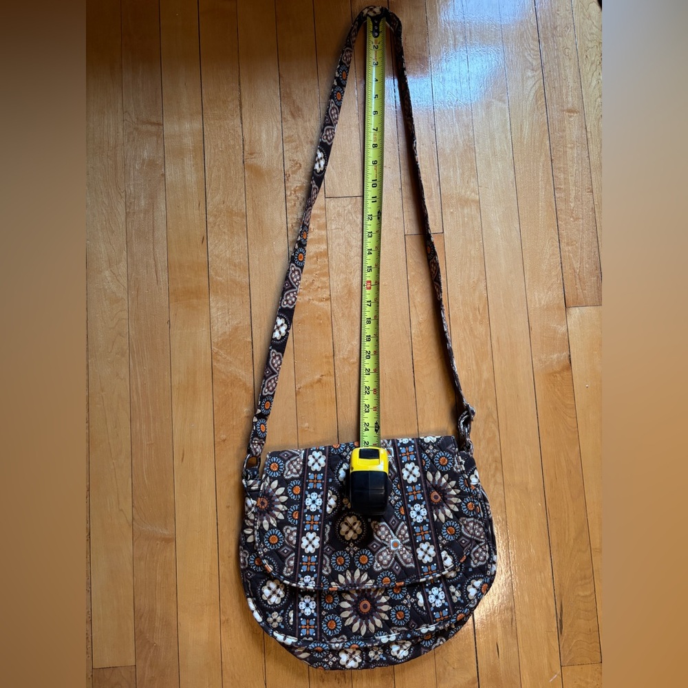 EUC Vera Bradley Canyon Print Purse | Brown Adjustable Crossbody Shoulder Bag - Picture 9 of 16